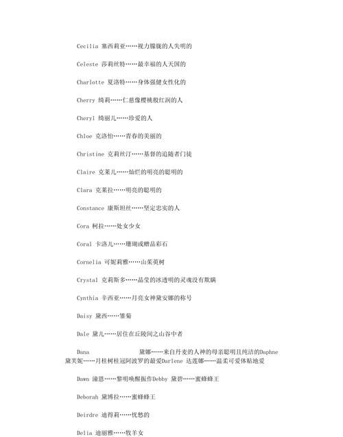 英文女孩名字大全中文图1