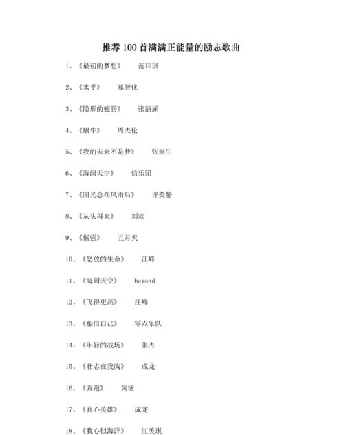 网络好歌推荐100首图1