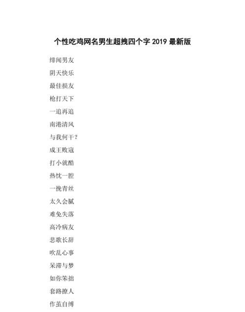 霸气的吃鸡名字大全图1