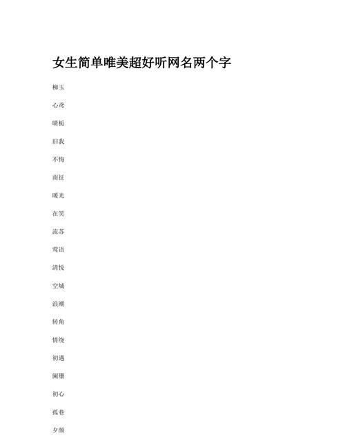 网名取什么名字好听图1