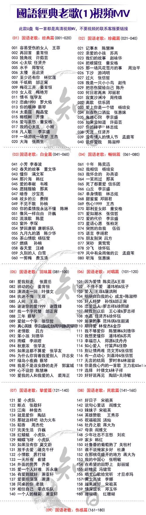 伤感情歌大全100首图1