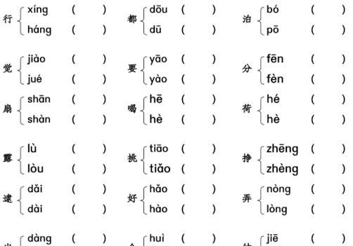 似的多音字组词：深度剖析图1