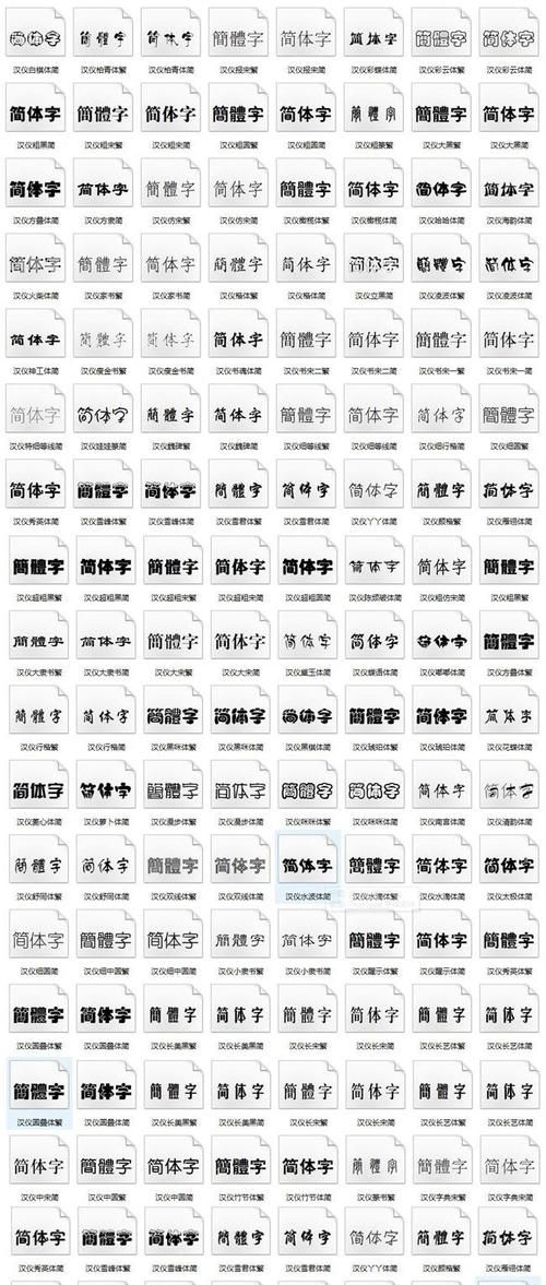 各种字体大全图1